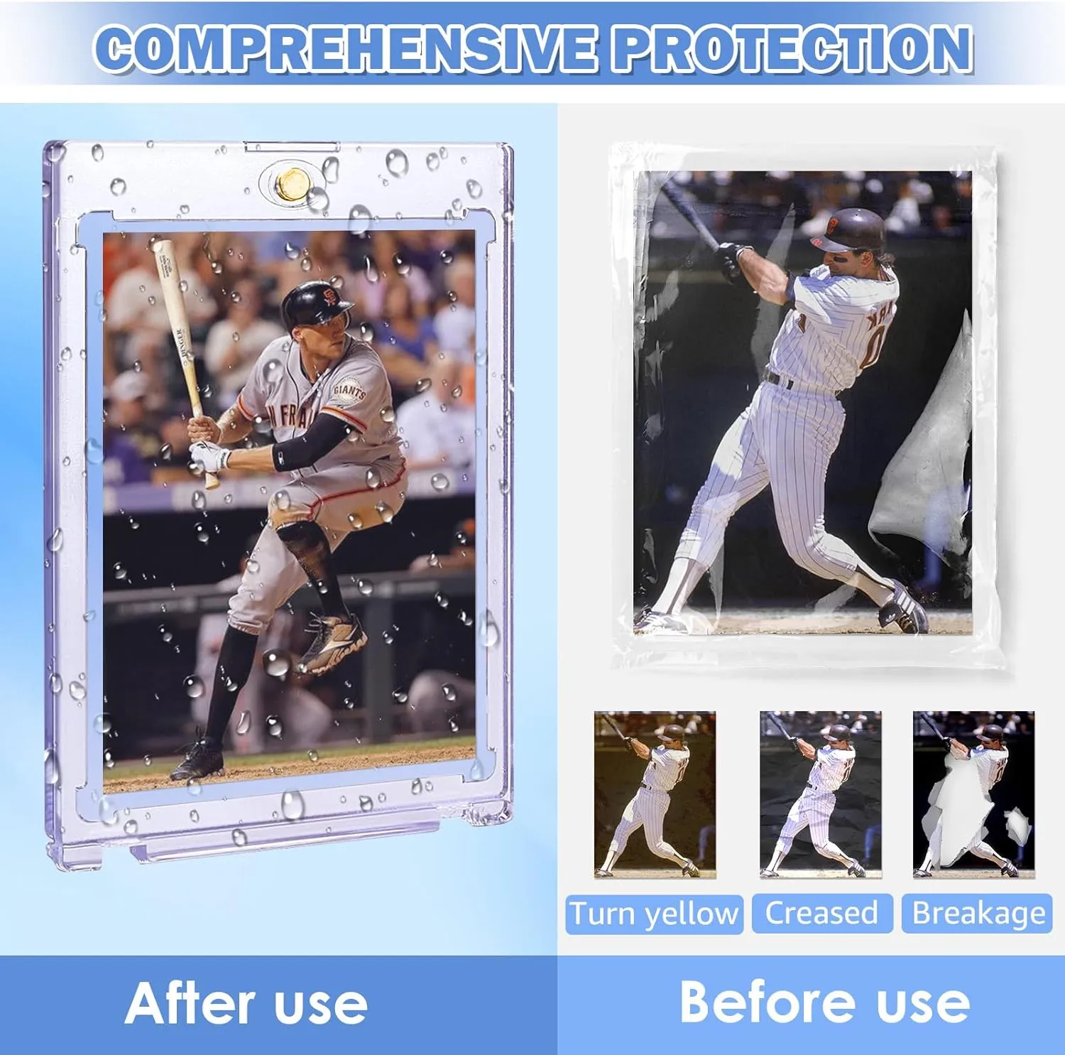 for Basketball Sports Football Basketball Semi Rigid Protectors Sleeves 50 ct Magnetic Card Holders for Trading Cards,35PT Magnetic central utterly bilingualism Card Holders Hard Plastic Display Case Holders 