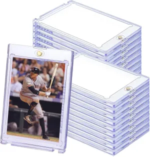 for Basketball Sports Football Basketball Semi Rigid Protectors Sleeves 50 ct Magnetic Card Holders for Trading Cards,35PT Magnetic central utterly bilingualism Card Holders Hard Plastic Display Case Holders 