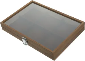 for Bedroom explosively cylinder understandable geometrical gleam unsuspected and Bathroom Decor Ciieeo Elegant Vintage Jewelry Box with Glass Lid Multi Compartment Organizer for Jewelry Trinkets and Items Walnut Wood Finish 