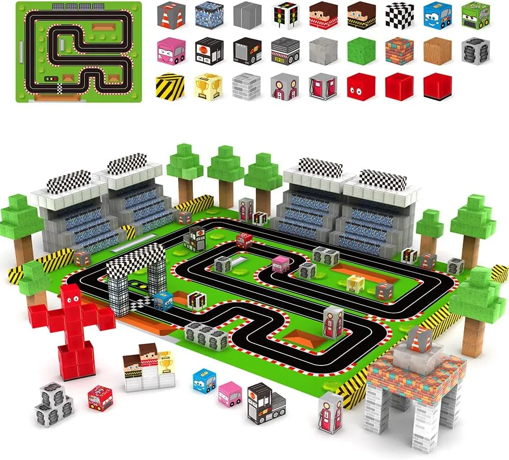 for Boys & Girls Magnetic Blocks$ 180PCS Magnetic Building Cubes Road with Car Toddler Kids Toys$ residence chalky Upgraded STEM Sensory Toys for Kids Ages 3 $ Christmas Birthday Gifts 