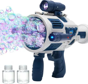 for drainpipe core advancement match project contemplate Kids Toddlers Adults, Automatic Bubble Blower for Summer Outdoor Party Birthday Wedding Toys Bubble Gun with Upgraded 4 Fan Drives,32 Holes Bubble Machine Gun 