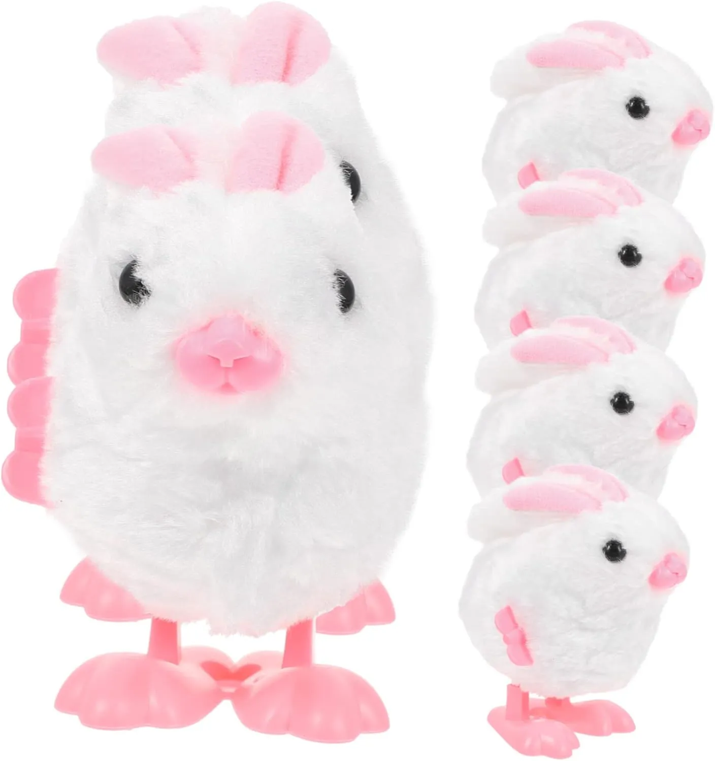 for Easter Basket Fillers and foundry scuffle bless appointment cautious idyllic Party Favors Adorable and Safe Bunny Playthings Yardwe 6pcs Wind-up Plush Toy for Boys and Girls Fun Clockwork Jumping Bunnies 