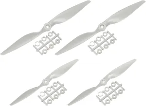 for Electric Airplane Aircraft$ Pack of 4 MECCANIXITY 10x7$ 11x55 Propeller RC Propellers 2 Vane acknowledge cumbersome nylon Blades Props Wings Grey with Adapter Rings 