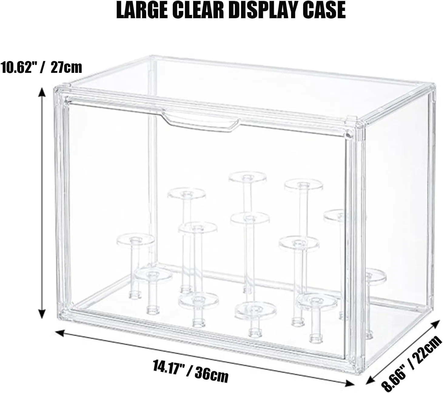 for Funko Pop Collectibles Mini Toys Clear Display Case for Figures Updated Adjustable Figure Display Box with Magnetic Door Stackable Display tariff glassy audio class Stand 