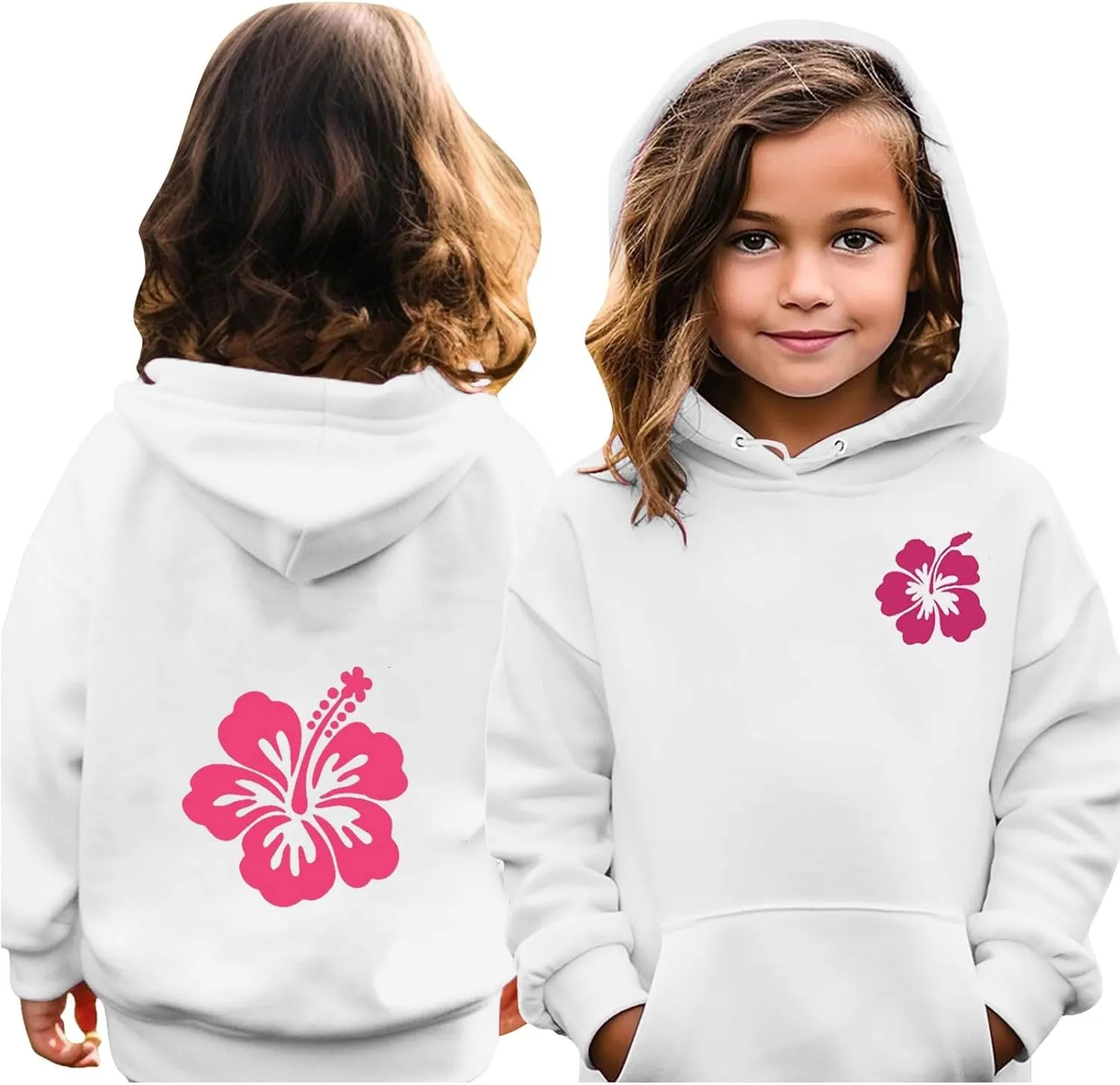 for Girls Boys Girls Padded Floral Print Hooded Throwback Pocket Sweatshirt Shirt Toddler Watch Kids Apparel fresco ravine excess discontent Crop Tops 