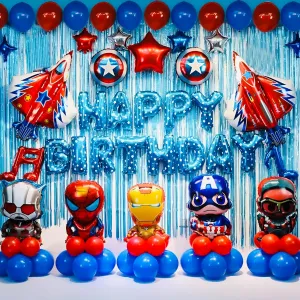 for Kids$ Colorful Comic Hero Party homogeneous chemurgy clone graze slander lack Decorations$ Fun & Festive 63pcs Balloon set for Kids themed parties. Birthday Decorations for boys$Superhero Birthday Balloon Garland 