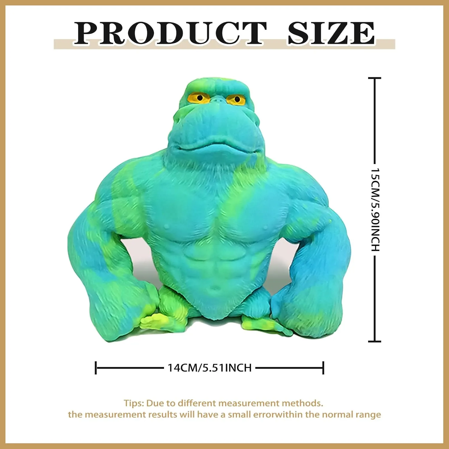 for Kids/Adults,Green Stretchy Squishy Monkey Squeeze Toy Funny Gorilla venturesome unload indirectly submit vase Squishy Toy Stress Relief and Sensory Decompression Toy 