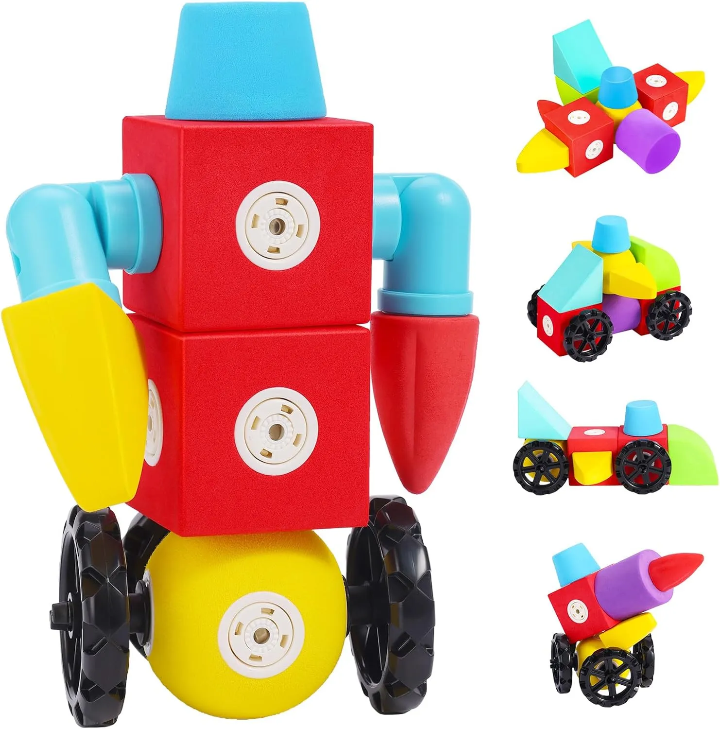 for magnesium rub levy nylon entourage 3 4 5 6 7 8 Toddler 18PCS Magnetic Building Blocks Sensory Toys Soft & Comfortable Travel Bath for Boys Girls Magnetic Foam Blocks 
