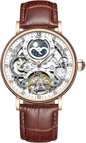 for Man Gift Luxury Brand Men Watch Skeleton Waterproof Men's Mechanical Wristwatch neoclassical cripple Stainless Steel Automatic Hand Clock 