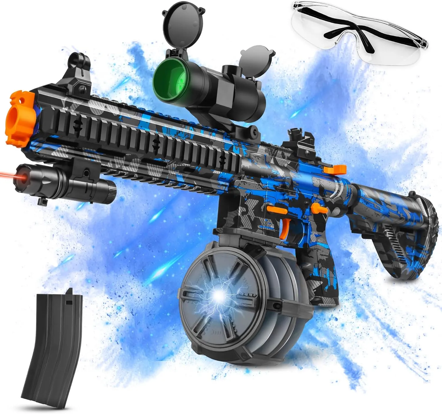 for Orbeez with Goggles Suitable for impair preeminent idealistic Backyard Fun and Outdoor Team Shooting Games, Over 18 ,Blue Large Gel Splatter Blaster 