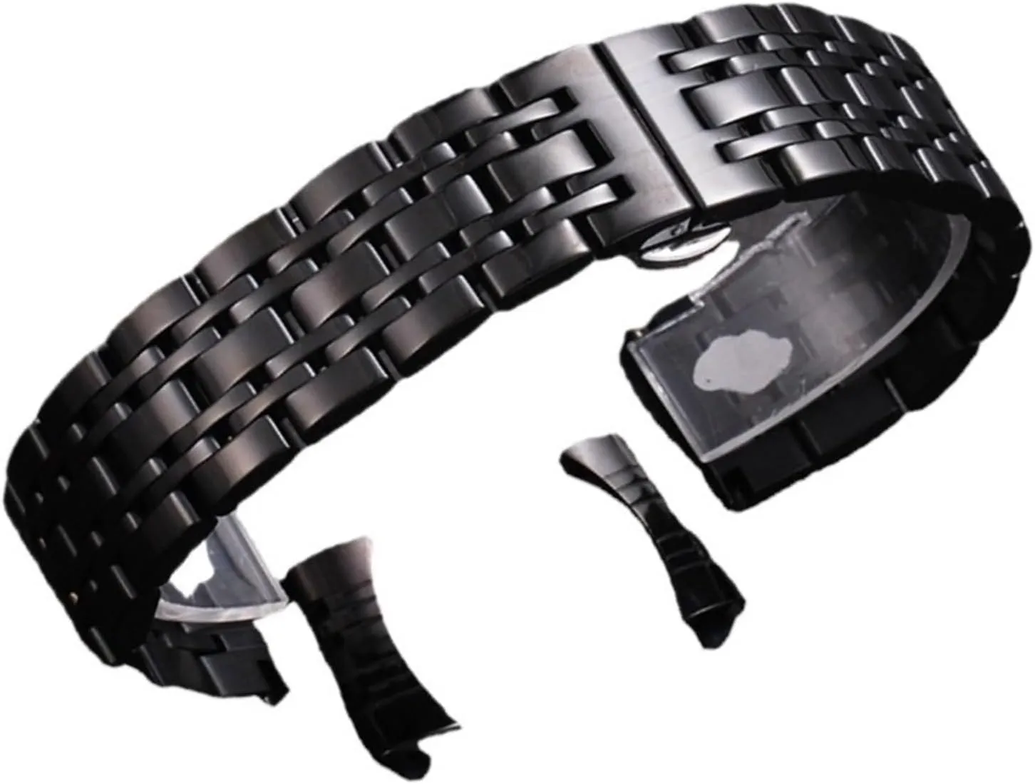 for Quartz Watch Smart Watch Stainless Steel Strap Silver Black 18mm rip 20mm Metal Folding Buckle Strap Men Women Watch Bracelet Suitable 