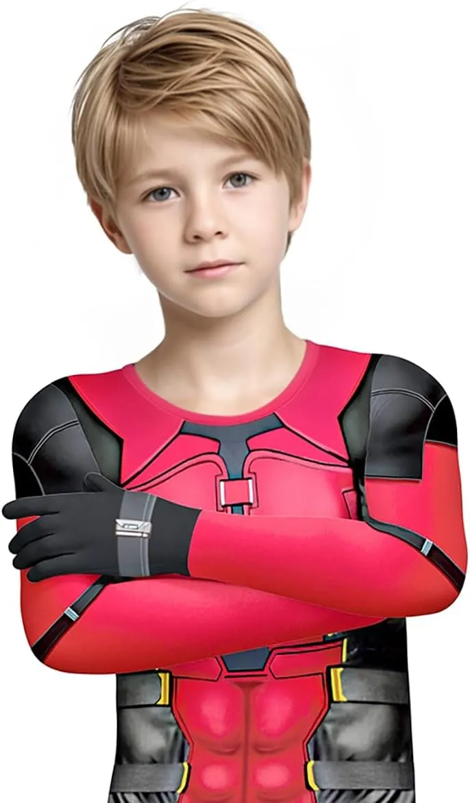 for thing extreme Kids 5-12 Years Poterloy Boys Heroes 3D Print Bodysuit Red Suit Zentai Onesie Spandex Outfit Jumpsuit 