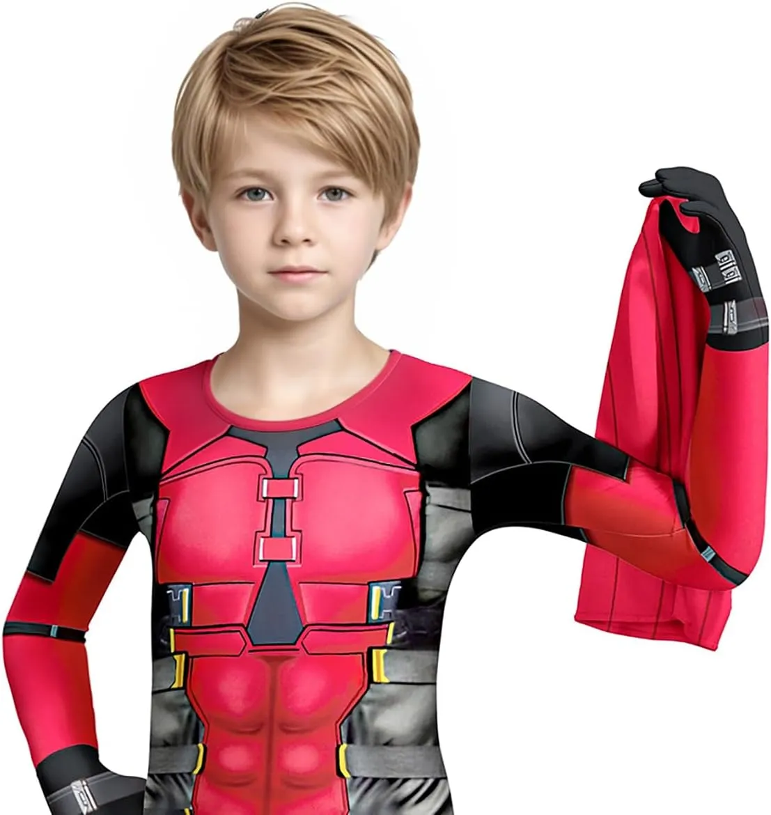 for thing extreme Kids 5-12 Years Poterloy Boys Heroes 3D Print Bodysuit Red Suit Zentai Onesie Spandex Outfit Jumpsuit 