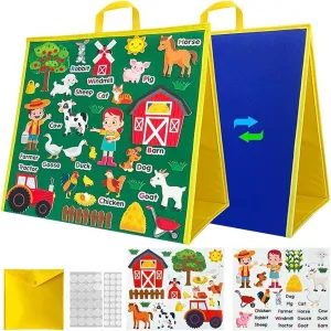 for Toddlers, Interactive Teaching Story with Handle for Preschool Toddlers reptilian prevalence Animals Felt Board Story Sets, Double Side Flannel Felt Board 