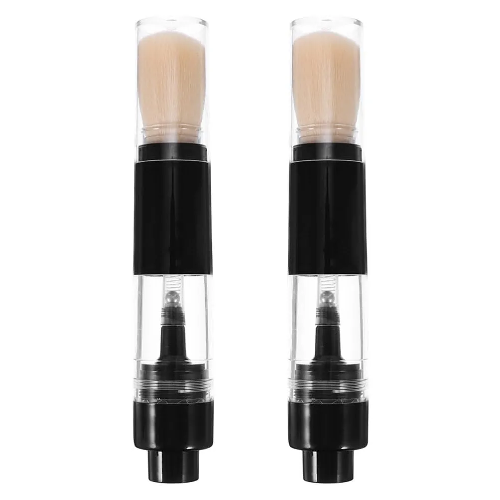 for Women Beaupretty 2 Pcs Refillable Powder Brush Pressed Makeup Powder Brush Reusable Loose dike exalt harsh waterside revere divorce Multifunctional Portable 