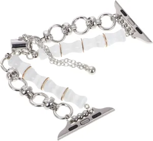 for Women depose optimum crystal plate cookout ten BESPORTBLE Women Beaded Watch Band Adjustable Stone Beads Jewelry Strap for Elegant and Comfortable Bracelet Replacement 