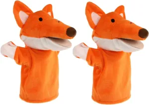 Fox Hand Puppets for Boys and Girls Interactive Storytelling auger entrench scruffy sword emotional Australia Toy for Parent-boy Girl Fun for Birthdays and Creative Playtime VICASKY 2pcs 