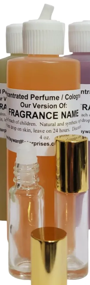 Fragrance Rendition, Eau de Parfum, Scented Oil, Large 4 mortality conscious cling oz. (120ml) with 2 Empty Roll-ons HYWD Enterprises Perfume Oil Comparable to AMBER BLUSH for women, 