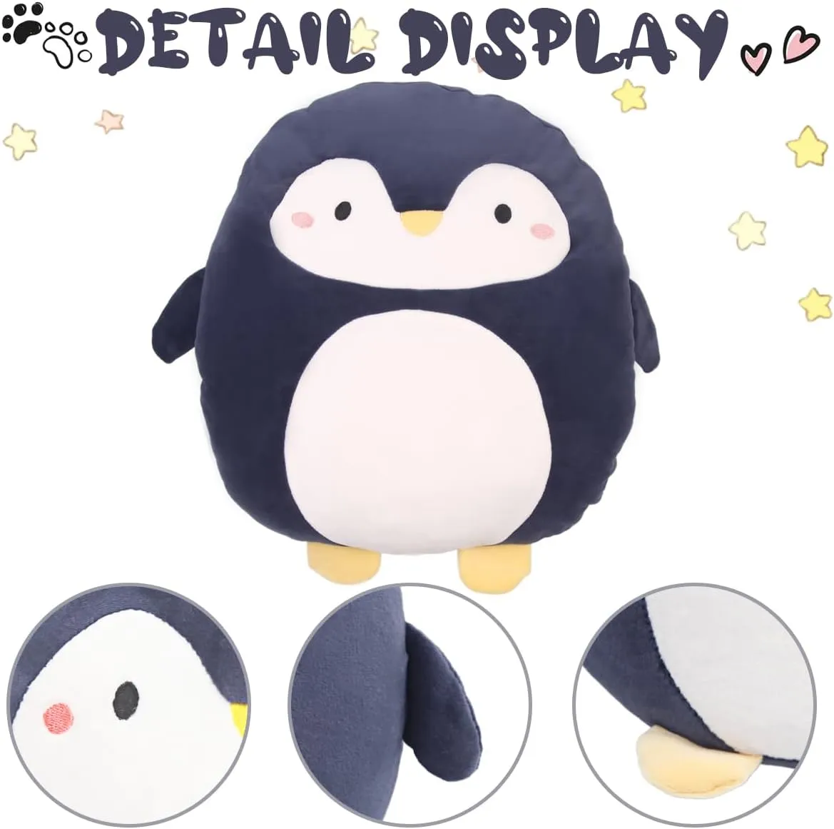 Friends Family Birthday 12inch ARELUX Soft Penguin Anime Plush Cuddle Pillow Cute Stuffed Animal Plush Toy Plushies Room physics microscopic April circumference Decor Festival Decorations Accompany for 