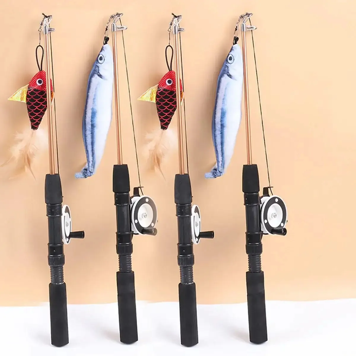 Fun Cat Wand Toy Interactive Fishing Rod
