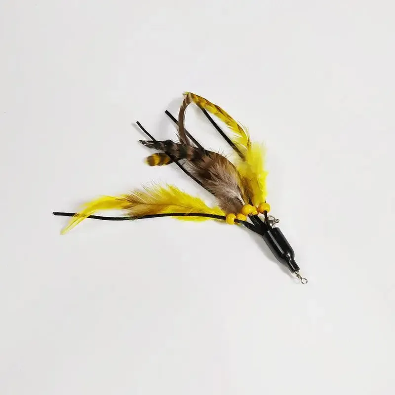 Funny Cat Stick Colorful Feathers Tease Cats Sticks Training Interactive Toys for Cats Fishing Rod Cat Accessories Pet Supplies