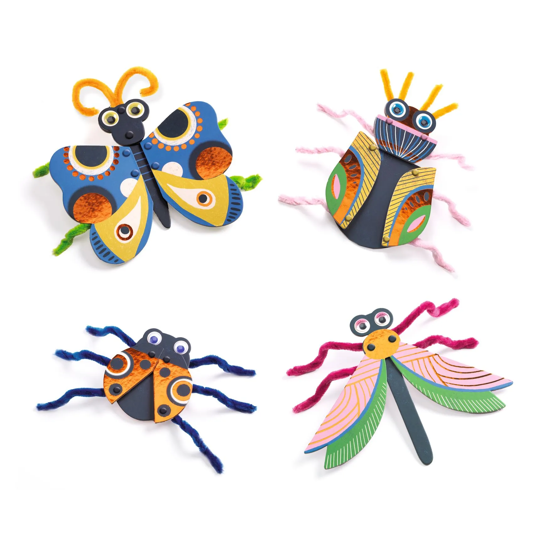 Fuzzy Bugs 3D Collage Educational Craft Kit made with FSC® Certified Paper