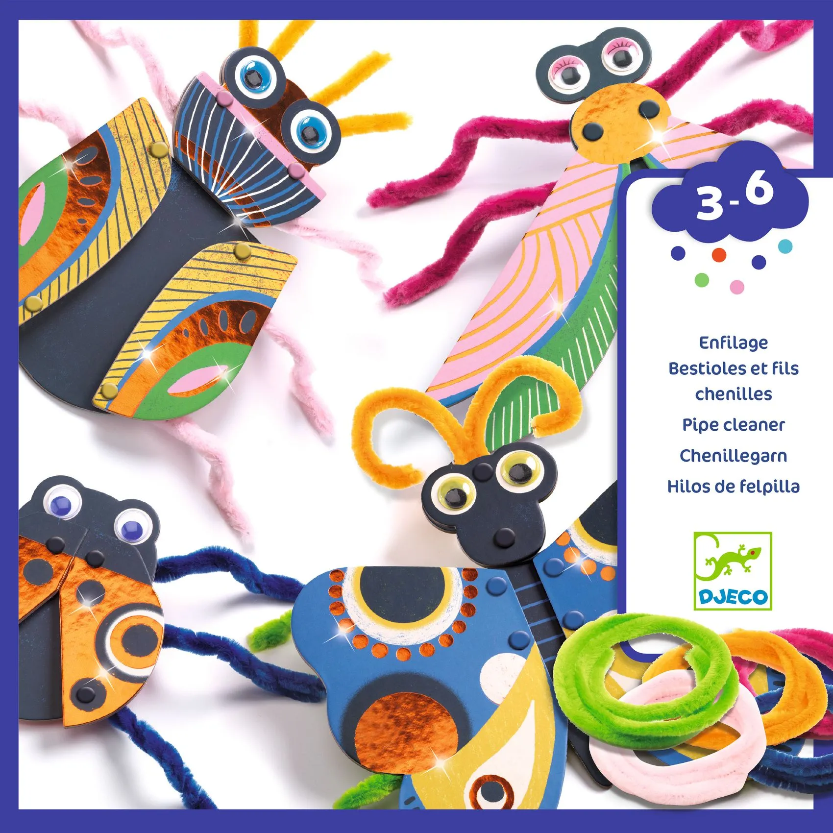 Fuzzy Bugs 3D Collage Educational Craft Kit made with FSC® Certified Paper
