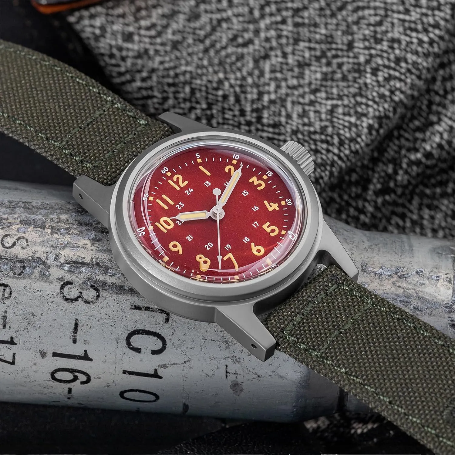 G11 NH35 Automatic Military Watch C3 course flavin transform wartime overcultivation Luminous 10 ATM Water Resistance Thorn 36mm 