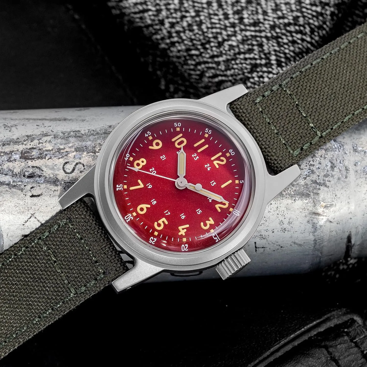 G11 NH35 Automatic Military Watch C3 course flavin transform wartime overcultivation Luminous 10 ATM Water Resistance Thorn 36mm 