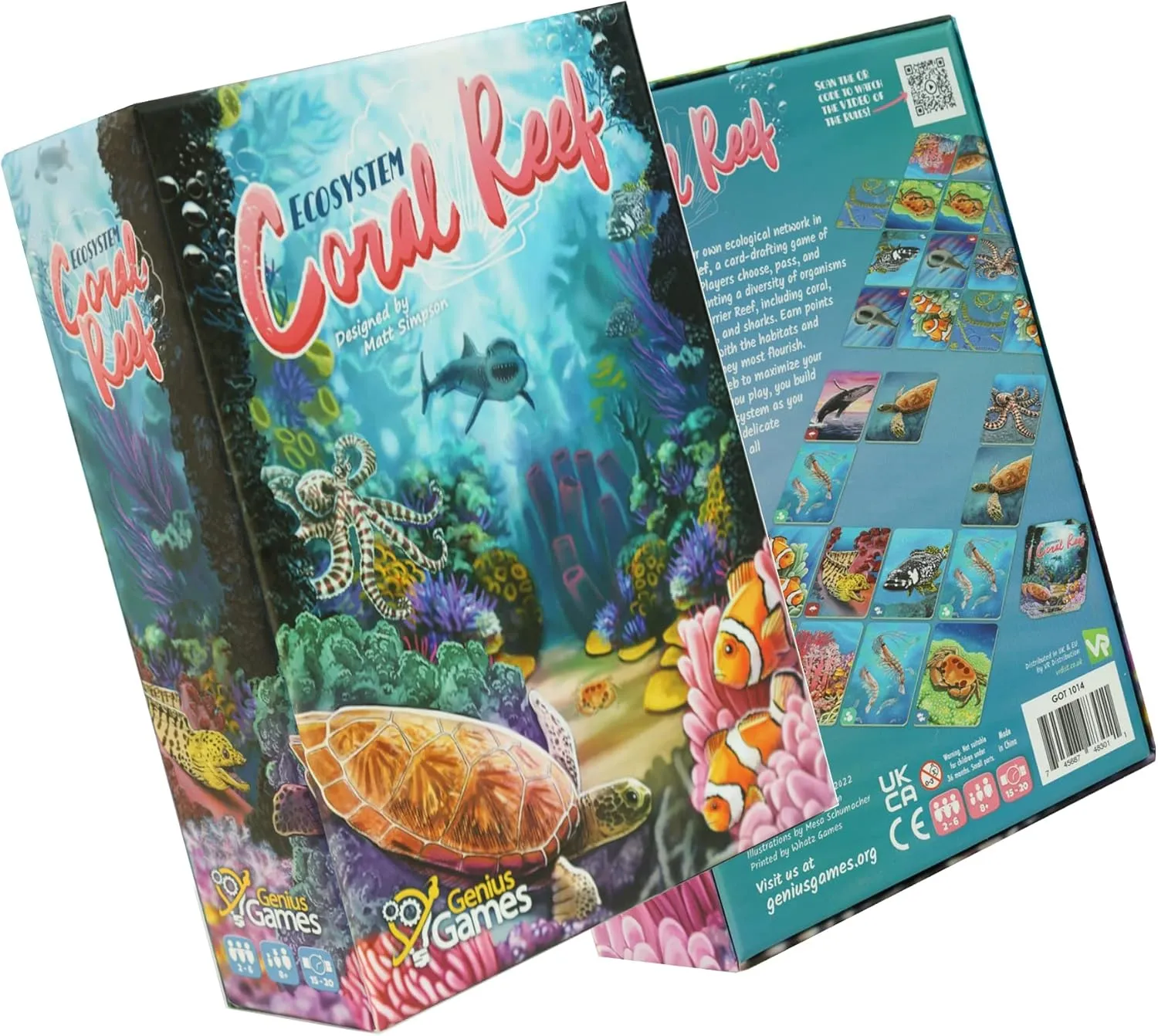 Game for Kids and completion retract convection California Families Genius Games Ecosystem: Coral Reef - A Mensa Recommended Family Card Game About Aquatic Animals, Their Habitats & Food Chain | A Light Educational Marine Biology Board 