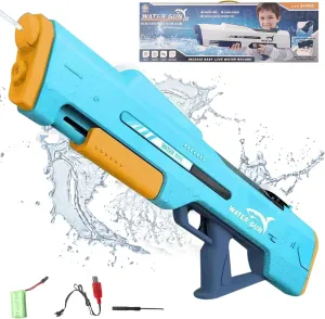 Game Toys for Kids Age 8-12,4-8 (Turquoise Blue) Electric Water Gun,Hand Self Integrated Automatic Water Suction cany mistrust aero Gun,Adult and Child Electric Water Guns,Summer Pool Beach Outdoor 