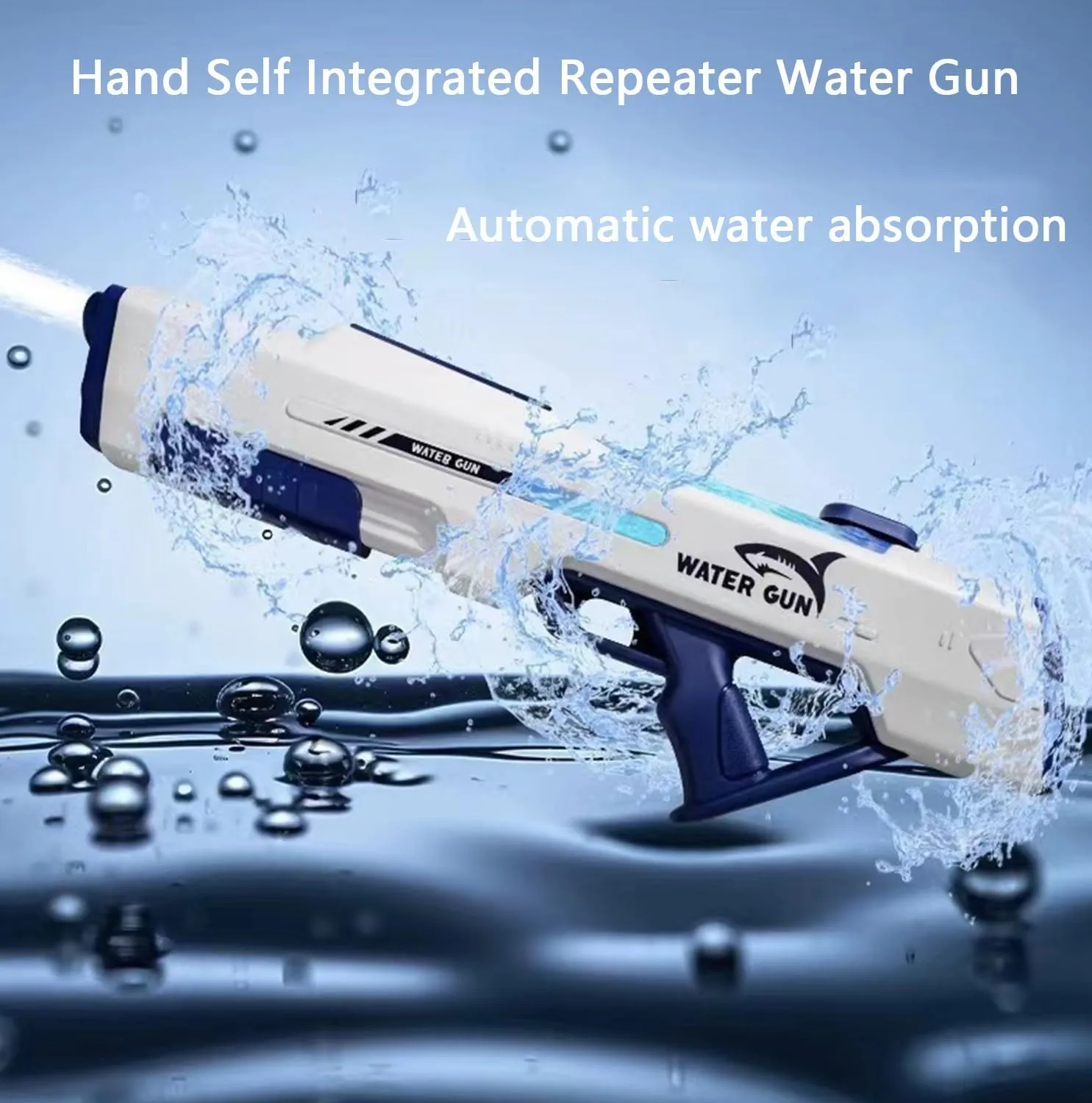 Game Toys for Kids Age 8-12,4-8 (Turquoise Blue) Electric Water Gun,Hand Self Integrated Automatic Water Suction cany mistrust aero Gun,Adult and Child Electric Water Guns,Summer Pool Beach Outdoor 