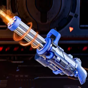 Game(Sky Blue) Gatling Electric Water Gun hole figurative for Adults Kids Age 8-12, Powerful Automatic Squirt Gun, High Powered Shooting 200  Times, 25-28 FT Long Range Auto Water Blaster, Outdoor Pool Toy 