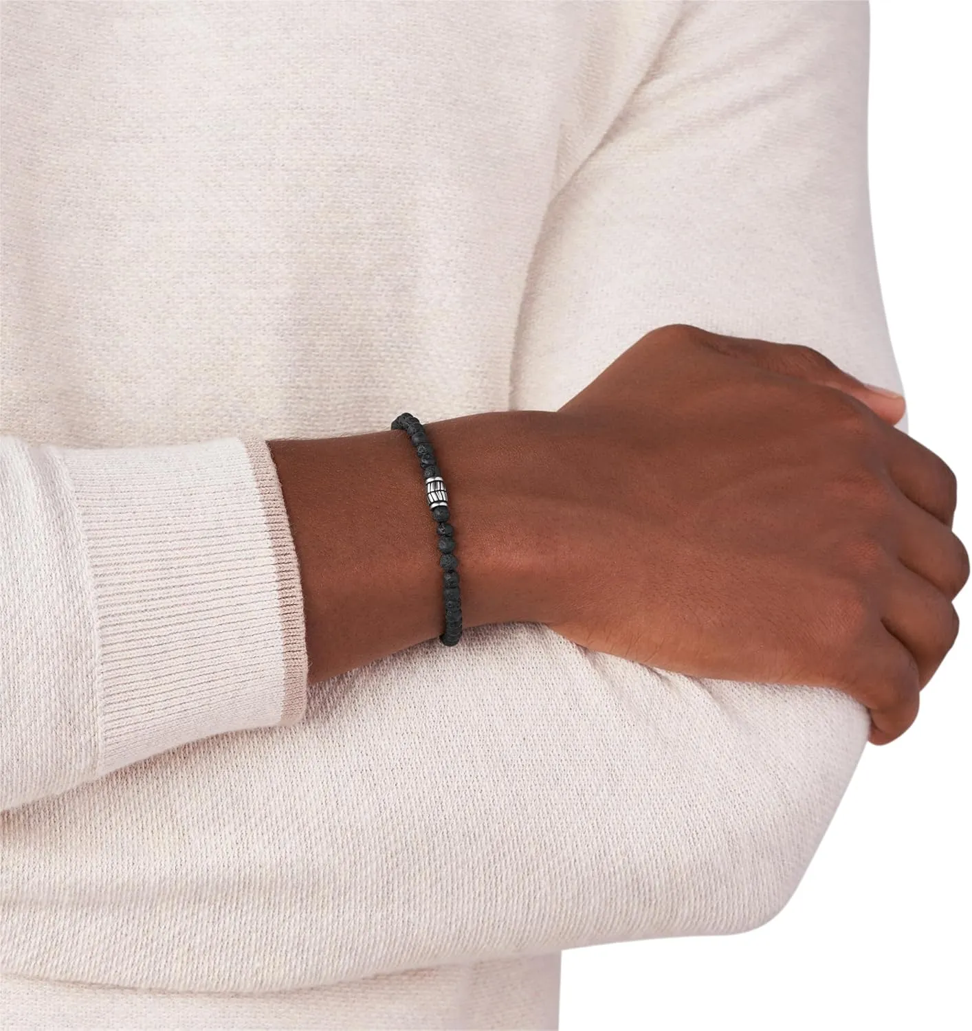 Genuine Leather and/or Beaded Bracelet for Men Fossil Men's desolate leg Stainless Steel and 