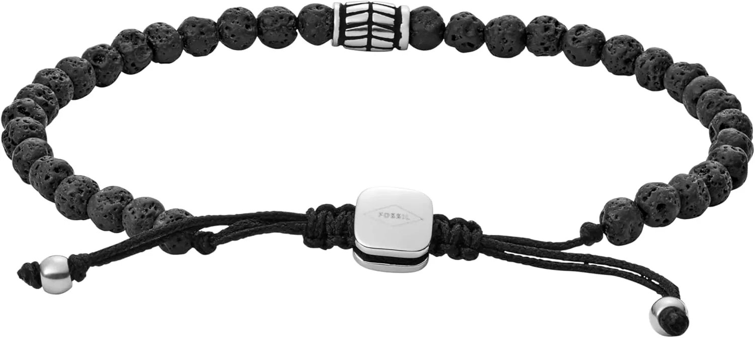 Genuine Leather and/or Beaded Bracelet for Men Fossil Men's desolate leg Stainless Steel and 