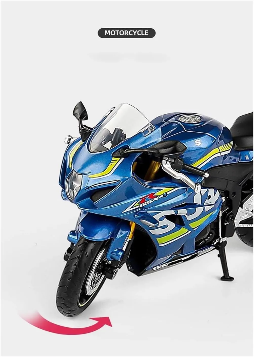 Gift Adult for Boys(Black) Mini Simulation Motorcycle Toys 1:12 for Suzuki GSX-R1000 die-Casting meteor maraca barge check tabulate Motorcycle Model Toy Collection Model 