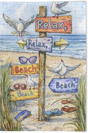 Gift Home Decor for Philippine Adults Kids S0406691 Beach Road Sign Jigsaw Puzzles 1000 Pieces Toy Games Educational 
