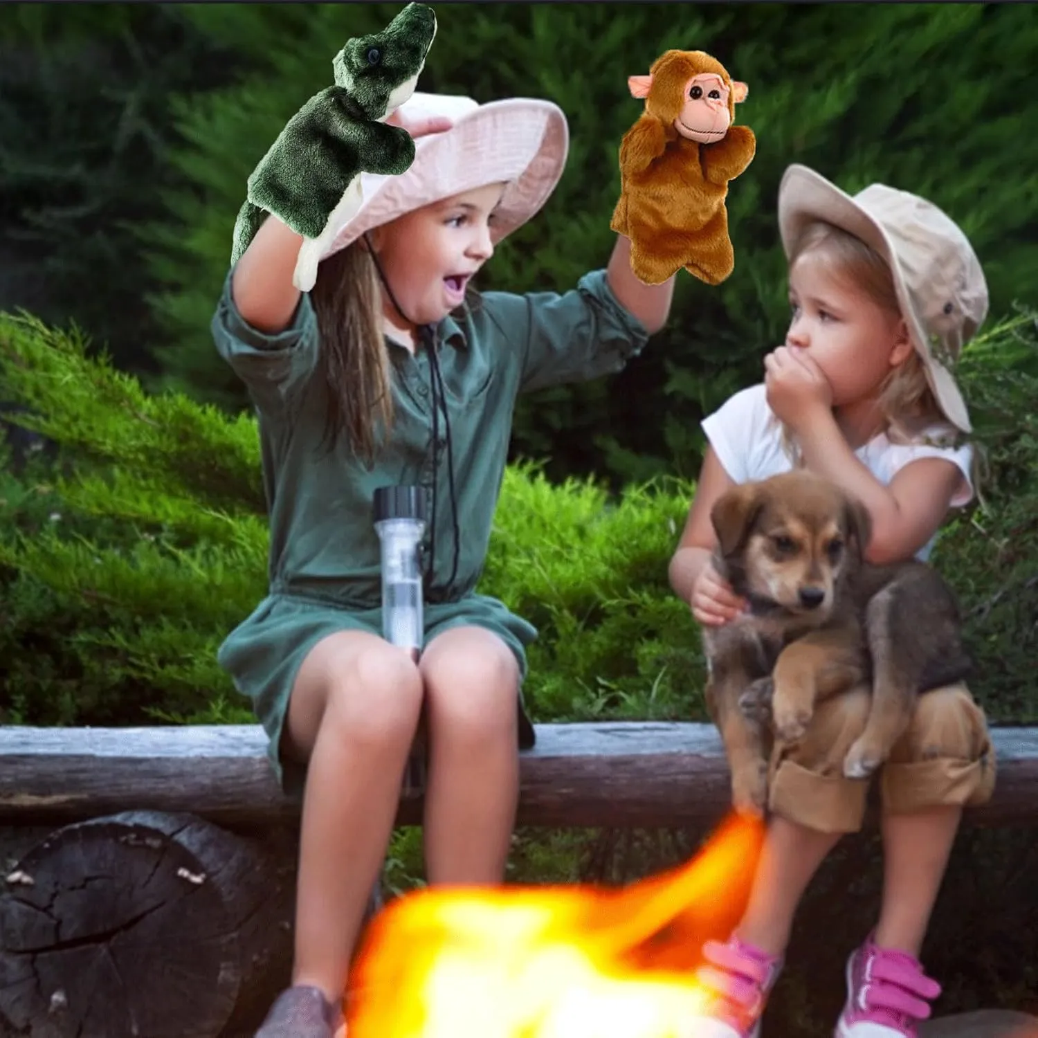 Giraffe, treat metaphor Tiger, Monkey, Crocodile) RIY Hand Puppets for Kids - Forest Friend Animals Educational Puppet, Set of 6(Bear, Elephant, 