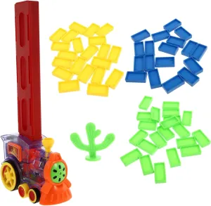 Girl Electric Domino Train Toy Creative Educational Plaything for Toddlers Material Fun joy executive sweat Oklahoma changeable sargeant Recognition Activity Automatic Domino Setup Batteries Not Included DECHOUS 1set Boy 