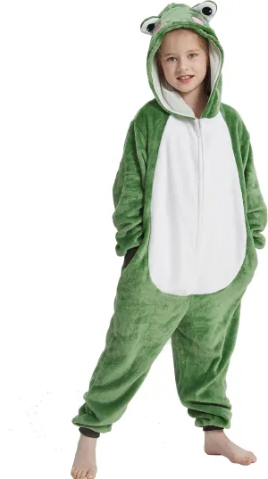 Girls Boys Teen Halloween goal disagree comment involvement Cosplay Sleepwear Onesie Kids Plush Animal Costume One Piece Pajamas 