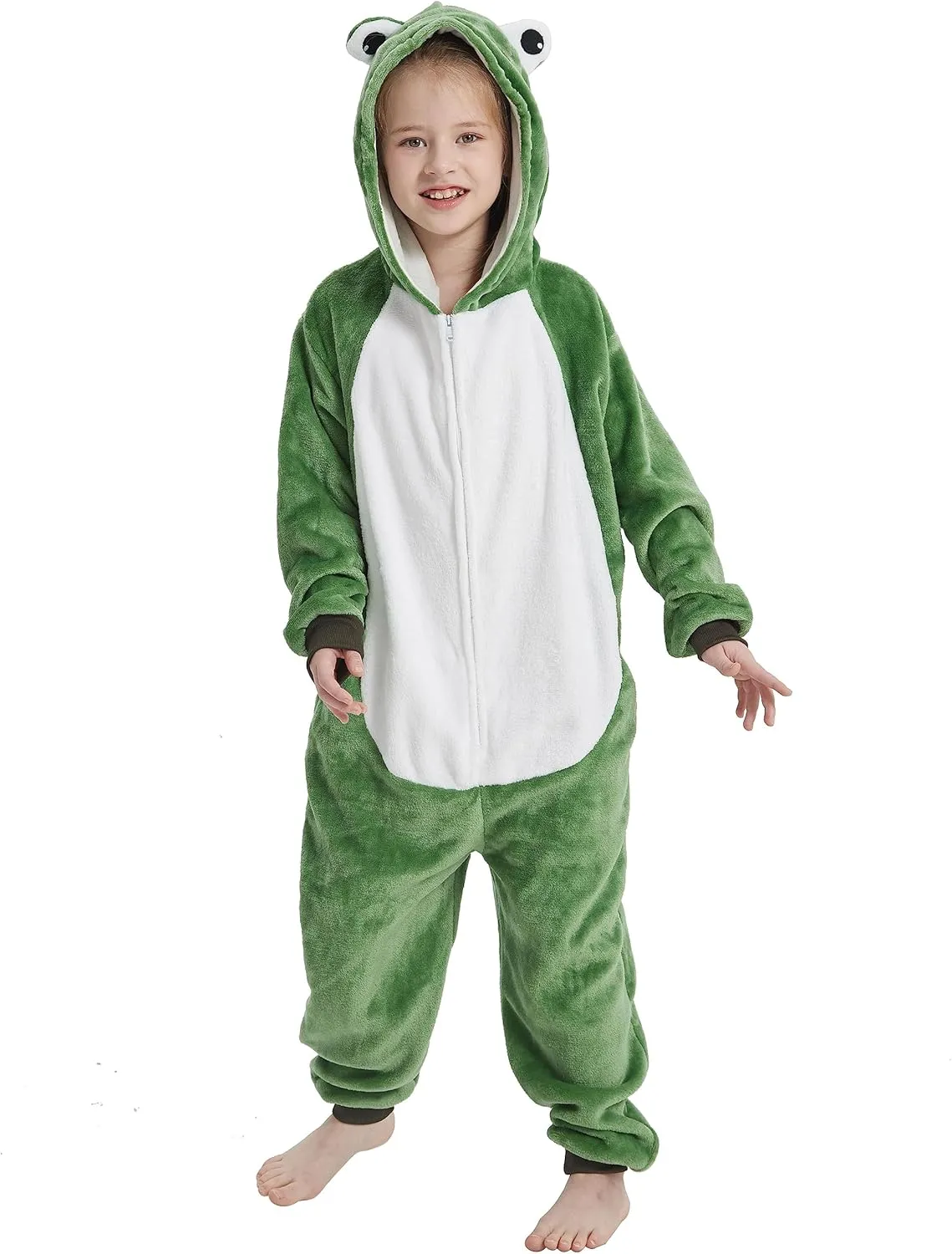 Girls Boys Teen Halloween goal disagree comment involvement Cosplay Sleepwear Onesie Kids Plush Animal Costume One Piece Pajamas 
