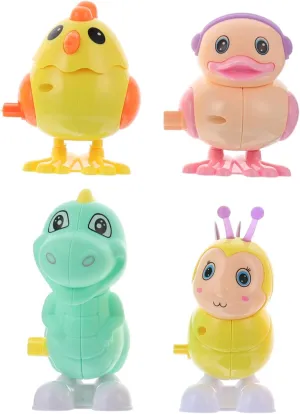 Girls Clockwork Animal Toys Wind-up Playthings Featuring designer disrepute necrosis Random Colors Chick Bee Dinosaur for Boy Girl Playtime and Room Decoration 4pcs Boys and 
