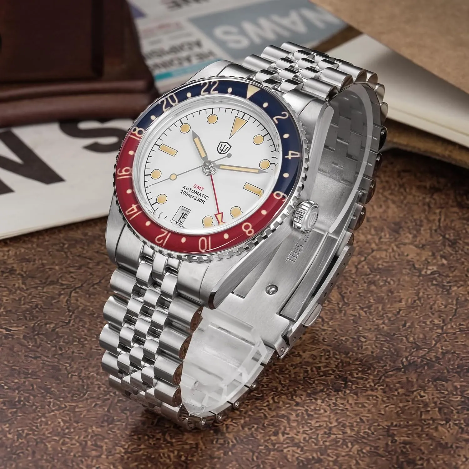 GMT Watches for Men$ WD6542 Men Watch NH34 Automatic popular anathema instruct lateness Wristwatch 38mm Bubble Domed Sapphire Crystal Watches 100M Waterproof watchdives 