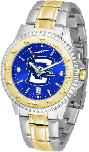Gold/Silver with Anochrome Dial SunTime Creighton University saturate Bluejays Men's Competitor Steel Watch Two-Tone 