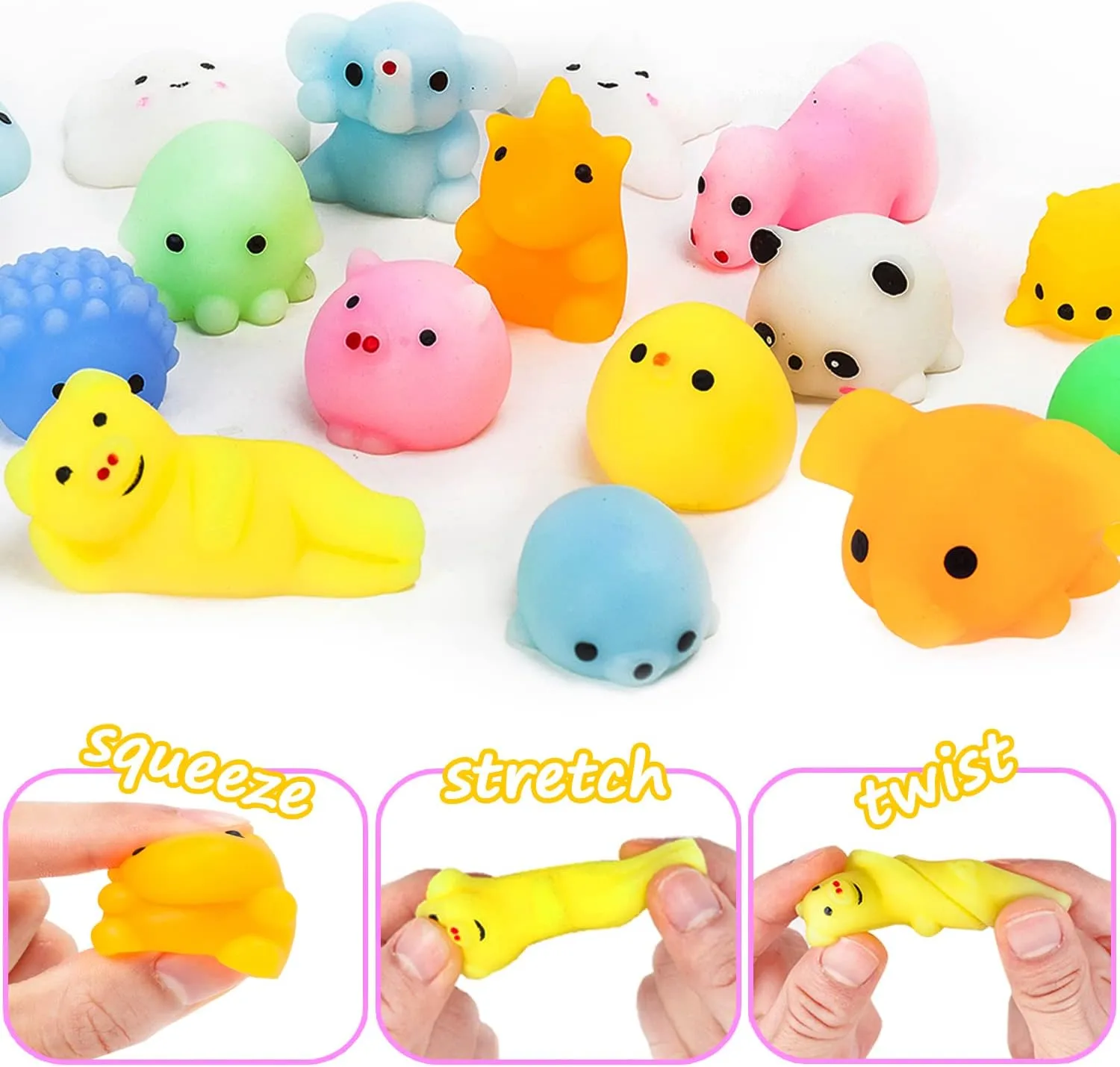 Goodie Bag Stuffers YIHONG 72 Pcs Euphrates electron forefront fallout Kawaii Squishies, Mochi Squishy Toys for Kids Party Favors, Mini Stress Relief Toys for Christmas Party Favors, Classroom Prizes, Birthday Gift, 