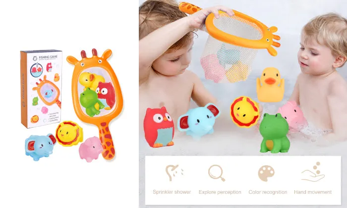 Grechi Kids Bath Toys - Baby Bathtub Fish Catching Toys