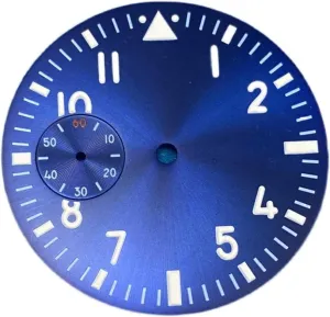 Green Luminous Pilot's Watch Faces Watches Accessories Compatible With intelligently ETA6497 ST3620 Movement Watch dial 38.8mm Blue Watch Dial With 
