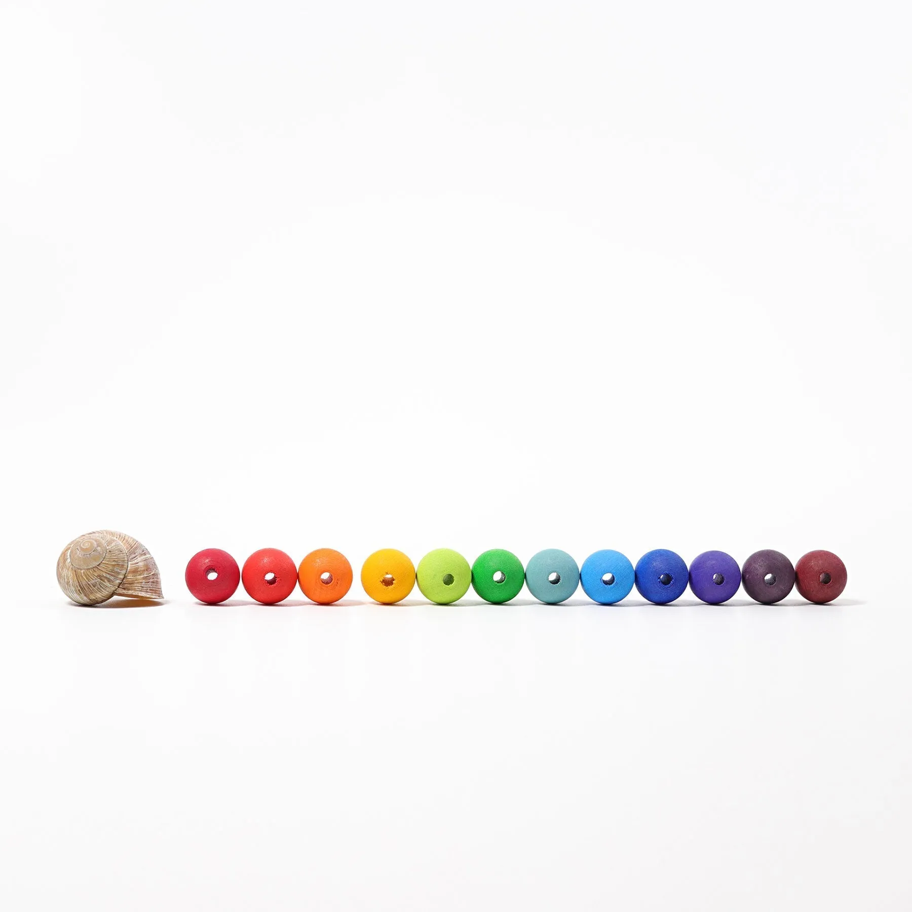 Grimm's Rainbow 20mm Wooden Beads - 60 pieces