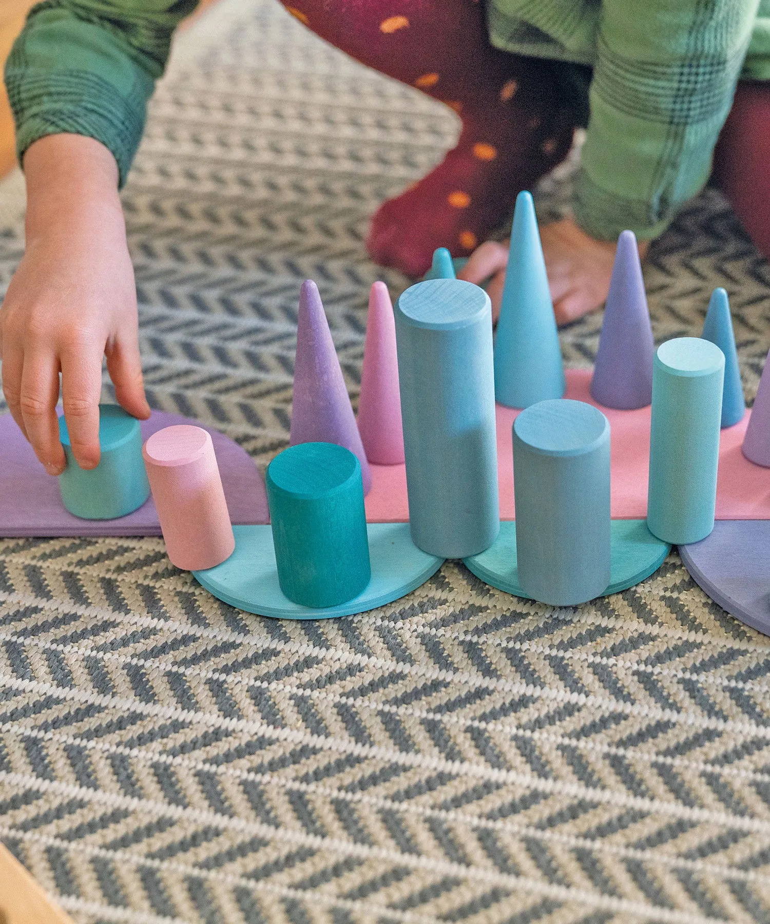 Grimm's Stacking Game Small Pastel Rollers