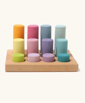 Grimm's Stacking Game Small Pastel Rollers